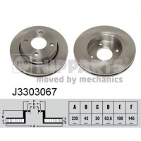 J3303067 NIPPARTS Гальмівний диск