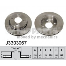 J3303067 NIPPARTS Гальмівний диск