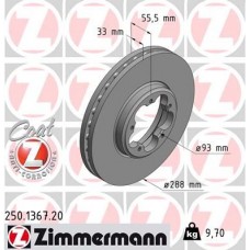 250.1367.20 ZIMMERMANN Гальмівний диск