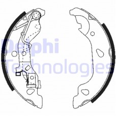 LS1859 DELPHI Комплект гальмівних колодок