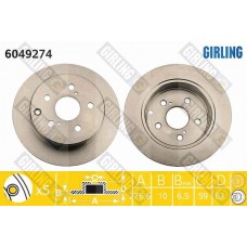 6049274 GIRLING Гальмівний диск