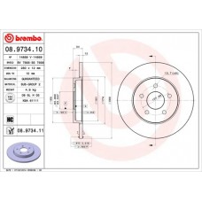 08.9734.11 BREMBO Гальмівний диск
