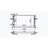 350213158200 MAGNETI MARELLI Радіатор охолодження двигуна