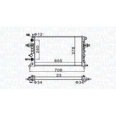 350213158200 MAGNETI MARELLI Радіатор охолодження двигуна