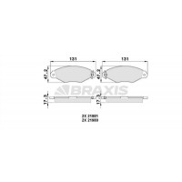 AA0014 BRAXIS Комплект гальмівних колодок дисковий гальм