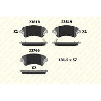 23766 178 05 KALE Комплект гальмівних колодок дисковий гальм