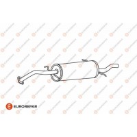 E12877R EUROREPAR Глушник вихлопних газів кінцевий