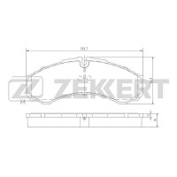 BS-2801 ZEKKERT Комплект гальмівних колодок дисковий гальм
