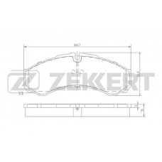 BS-2801 ZEKKERT Комплект гальмівних колодок дисковий гальм
