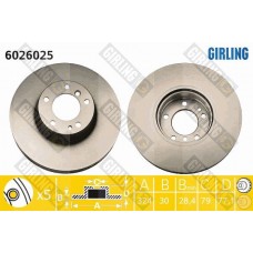 6026025 GIRLING Гальмівний диск