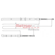 10.7545 METZGER Тросик, cтояночный тормоз