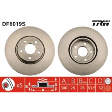 DF6019S TRW Гальмівний диск