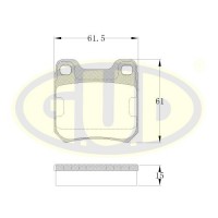GBP880132 G.U.D. Комплект гальмівних колодок дисковий гальм