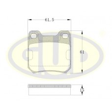 GBP880132 G.U.D. Комплект гальмівних колодок дисковий гальм