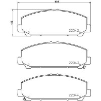 8DB 355 036-741 HELLA PAGID Комплект гальмівних колодок дисковий гальм