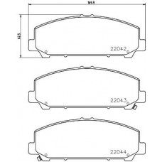 8DB 355 036-741 HELLA Комплект гальмівних колодок дисковий гальм