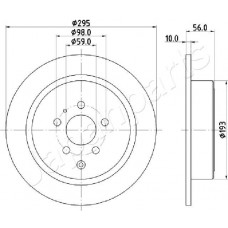 DP-0608 JAPANPARTS Гальмівний диск