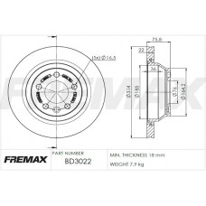 BD3022 FREMAX BRAKE DISC HIGH CARBON
