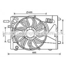 OL7673 AVA QUALITY COOLING Вентилятор охолодження двигуна