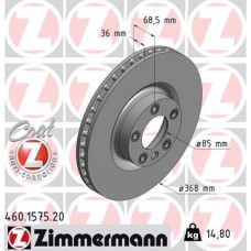 460.1575.20 ZIMMERMANN Гальмівний диск