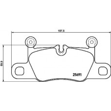 P 65 031 BREMBO Комплект гальмівних колодок дисковий гальм