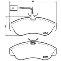P 23 084 BREMBO Комплект гальмівних колодок дисковий гальм
