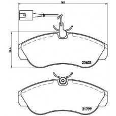 P 23 084 BREMBO Комплект гальмівних колодок дисковий гальм