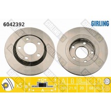 6042392 GIRLING Гальмівний диск