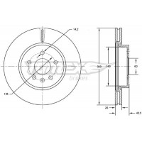 TX 73-17 TOMEX Brakes Гальмівний диск