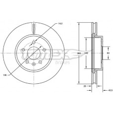 TX 73-17 TOMEX Brakes Гальмівний диск