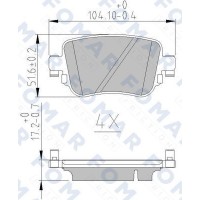 FO 251081 FOMAR Friction Комплект гальмівних колодок дисковий гальм
