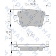 FO 251081 FOMAR Friction Комплект гальмівних колодок дисковий гальм