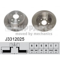 J3312025 NIPPARTS Гальмівний диск