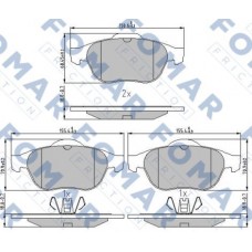FO 897081 FOMAR Friction Комплект гальмівних колодок дисковий гальм