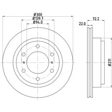 8DD 355 118-651 HELLA Гальмівний диск