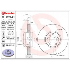 09.5579.21 BREMBO Гальмівний диск