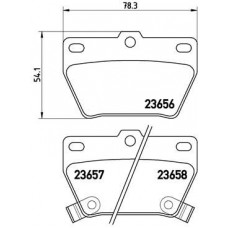 P 83 057 BREMBO Комплект гальмівних колодок дисковий гальм
