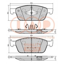 704-04042 IAP QUALITY PARTS Комплект гальмівних колодок дисковий гальм