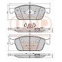 704-04042 IAP QUALITY PARTS Комплект гальмівних колодок дисковий гальм