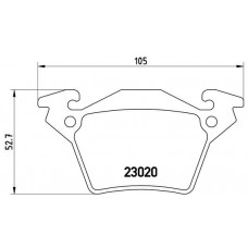 P 50 032 BREMBO Комплект гальмівних колодок дисковий гальм