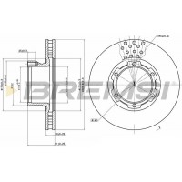 CD6632V BREMSI Гальмівний диск
