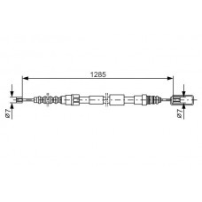 1 987 477 155 BOSCH Тросик, cтояночный тормоз
