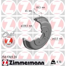 250.1769.20 ZIMMERMANN Гальмівний барабан