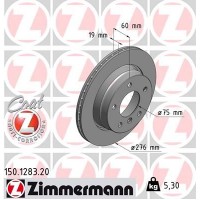 150.1283.20 ZIMMERMANN Гальмівний диск