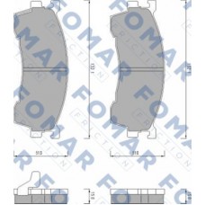 FO 459481 FOMAR Friction Комплект гальмівних колодок дисковий гальм