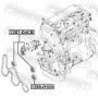 2287-D4CB FEBEST натяжний ролик, Поліклиновий ремінь