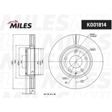 K001814 MILES Гальмівний диск