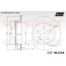 811214 MAXTECH Гальмівний диск