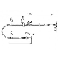 1 987 482 052 BOSCH Тросик, cтояночный тормоз