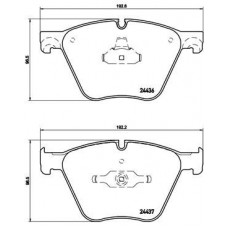 P 06 073 BREMBO Комплект гальмівних колодок дисковий гальм